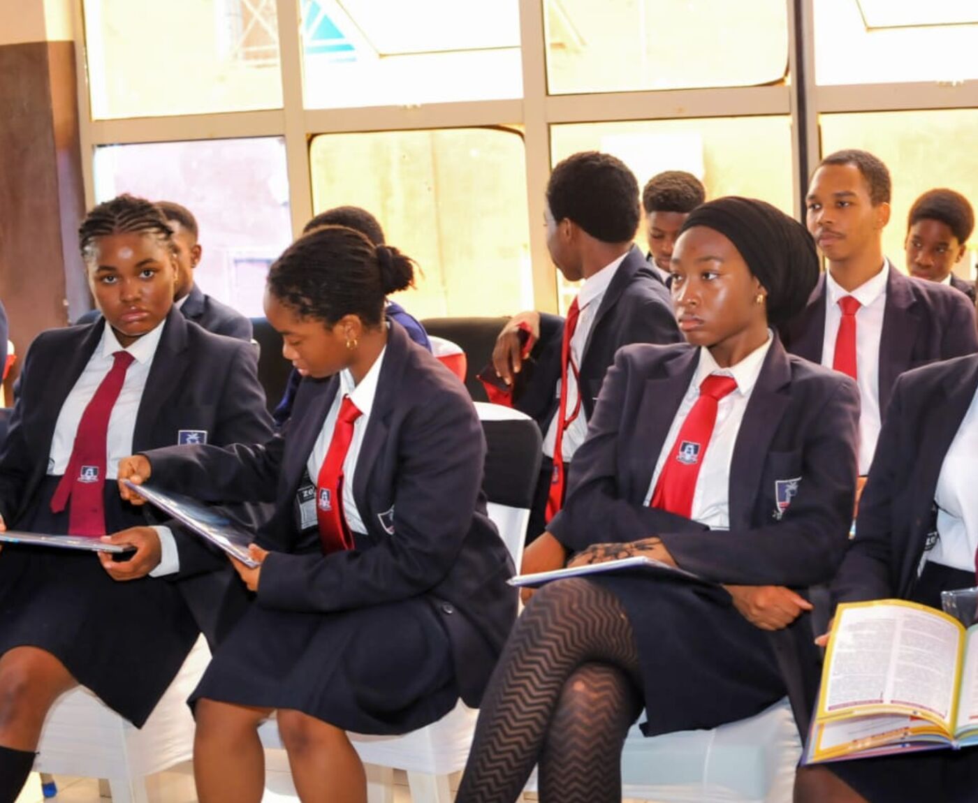 Pupils reading together